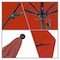 California Umbrella 9' Black Aluminum Market Patio Umbrella, Olefin Sunset 194061335635 - alternate 3
